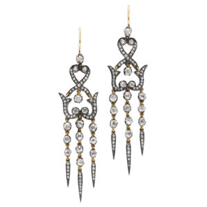 Antique Diamond Ear Pendants