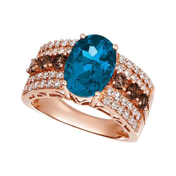 Diamond and Stone Ring