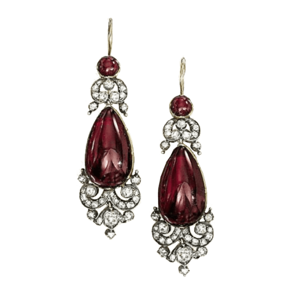 Granite And Diamond Earrings