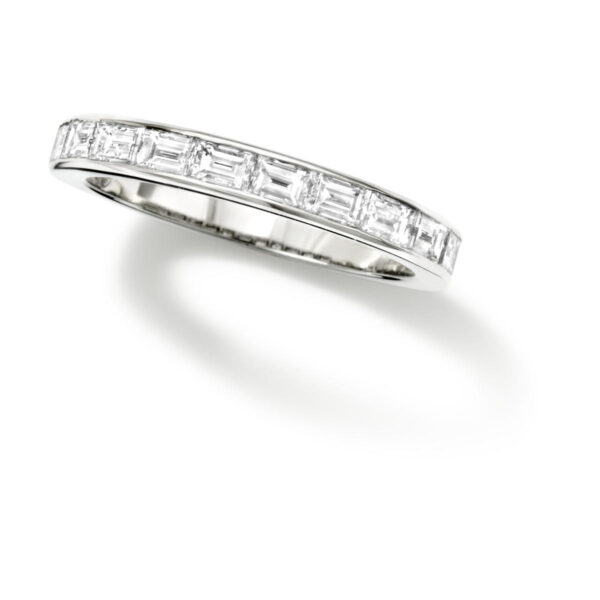 Diamond Platinum Half Eternity Ring