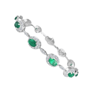 Oval Cut Emerald Bracelet