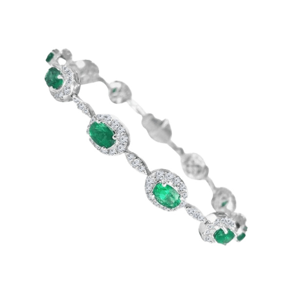 Oval Cut Emerald Bracelet