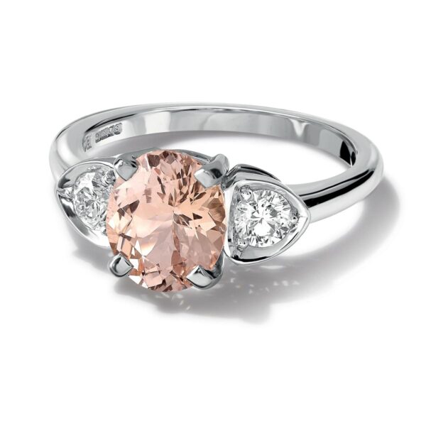 Peach Sapphire Ring