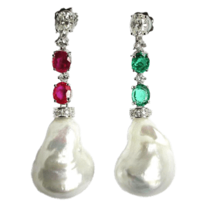 Pearl and Diamond Earrings