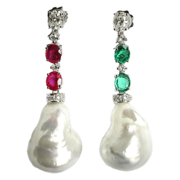 Pearl and Diamond Earrings