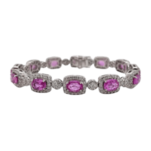 Pink Sapphire & Diamond Bracelet