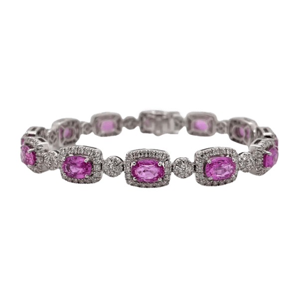 Pink Sapphire & Diamond Bracelet