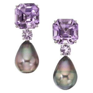 Purple Stone Earring