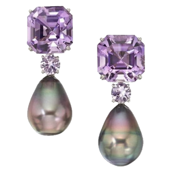 Purple Stone Earring