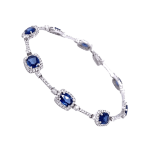 Sapphire And Diamond White Gold Breaclet