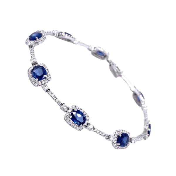 Sapphire And Diamond White Gold Breaclet