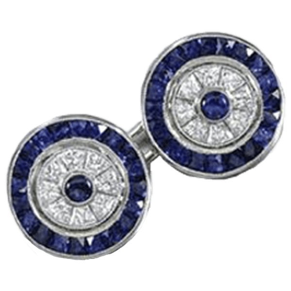 Sapphire and Diamond cufflinks