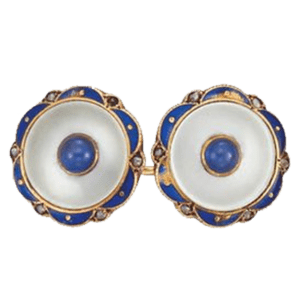 Sapphire and Enamel cufflinks